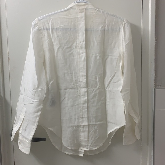 White cotton/ silk blouse size: XS - Picture 2 of 10
